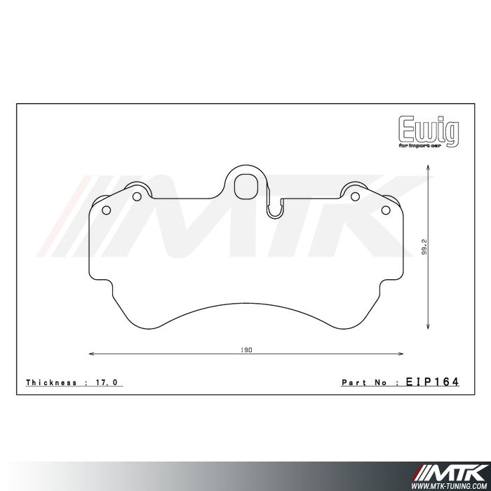 Plaquettes Endless N39S EIP164 pour PORSCHE Cayenne (958)